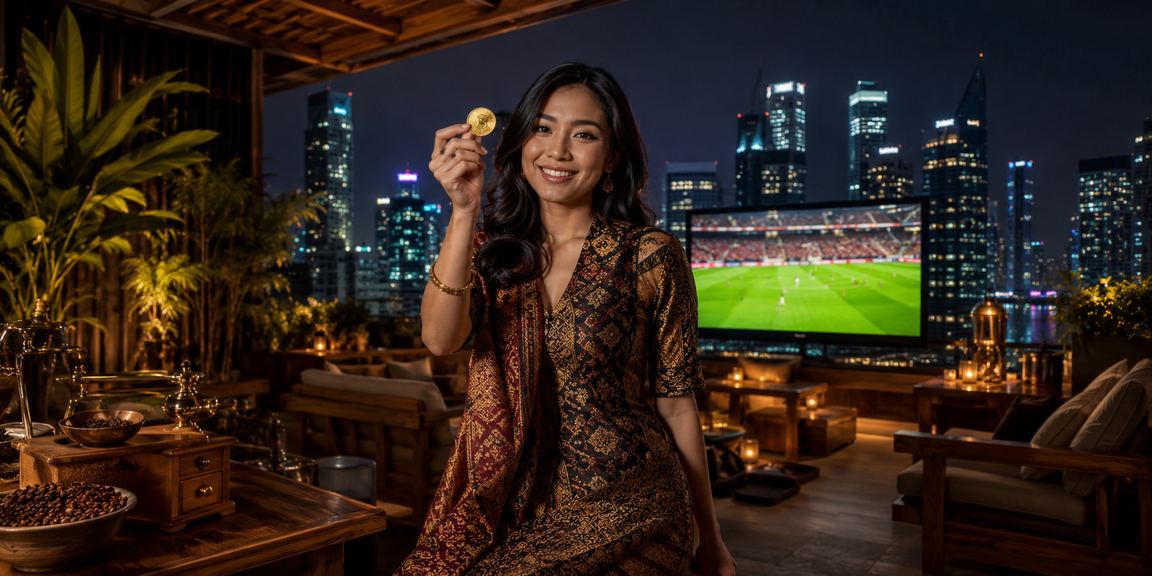Pengguna menikmati taruhan kasino sambil minum kopi di kafe modern Vietnam