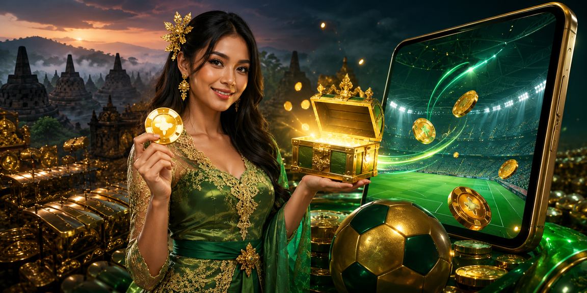 Pengguna memainkan casino mobile sambil tersenyum dengan tampilan antarmuka modern